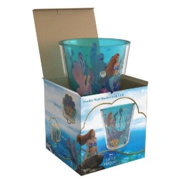 Disney The Little Mermaid 2023 AMC Light up Popcorn Bucket Vessel 130oz NEW - Picture 4 of 6